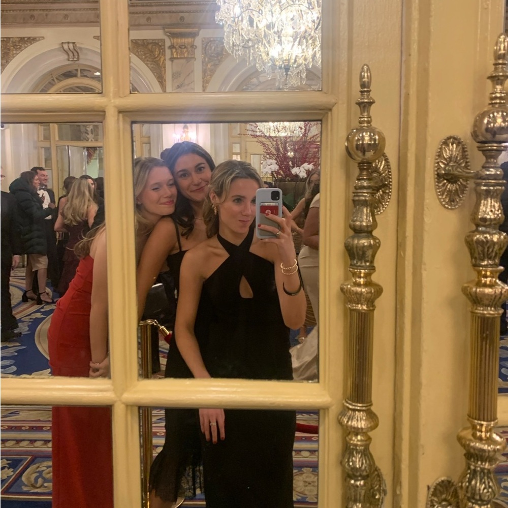 Elegant Black Halter Dress